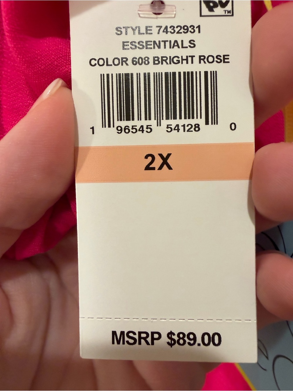 CeCe Bright Hot Pink Tiered V-Neck Dress - Picture 2 of 5